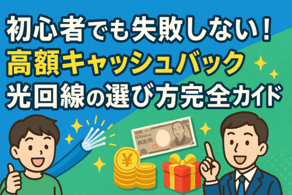 初心者　失敗　キャッシュバック　選び方　ガイド
