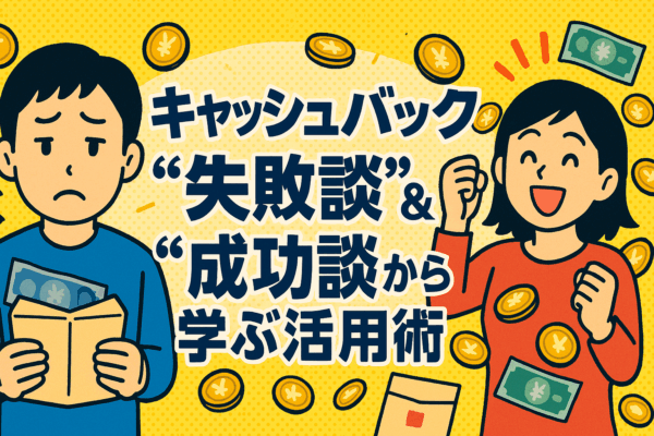 キャッシュバック　失敗談　成功談　活用術
