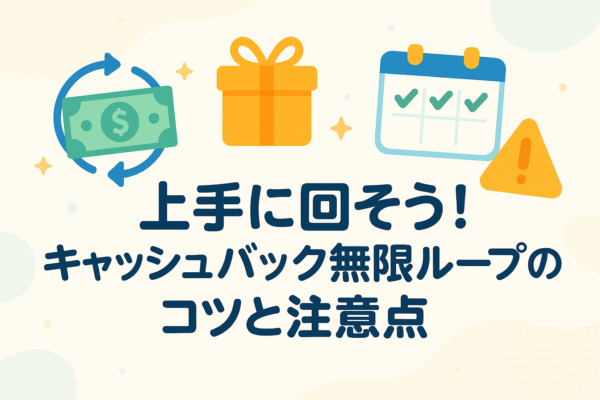 キャッシュバック　無限ループ　コツ　注意点