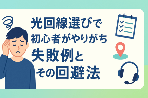 光回線　選び方　初心者　やりがちな失敗　よくある失敗　失敗例