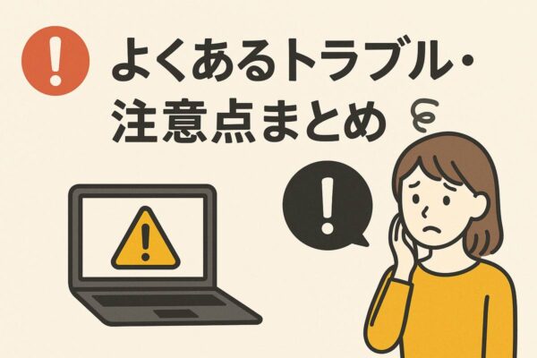 よくあるトラブル　注意点